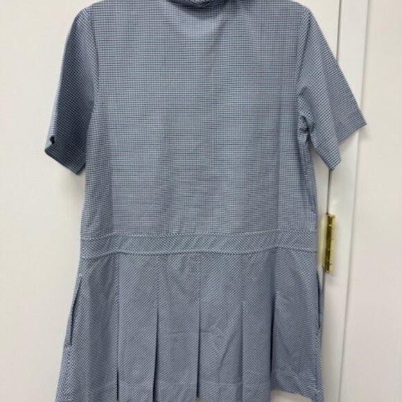 Aligne Blue/White Mini Check Dress | Size 6, NWT - Picture 2 of 9